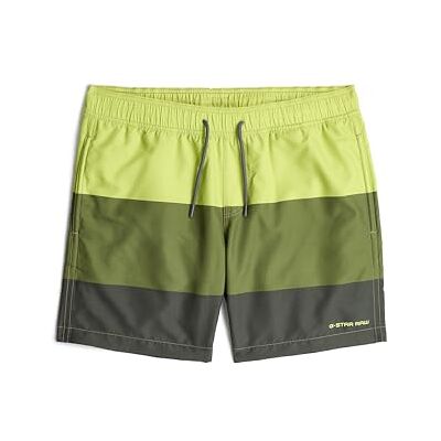 G-STAR Dirik Color Block Pantaloncini da Bagno da Uomo, Multicolore (Bright Chartreuse Color Block ), M G-STAR Dirik Color Block Pantaloncini da Bagno da Uomo, Multicolore (Bright Chartreuse Color Block ), M