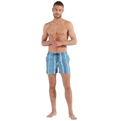 Hom Pantaloncini da Bagno Harrisson tavola, Strisce Verticali Blu/Arancione, 12 Mesi Uomo Hom Pantaloncini da Bagno Harrisson tavola, Strisce Verticali Blu/Arancione, 12 Mesi Uomo