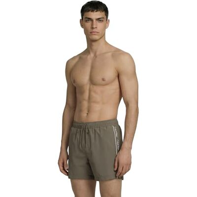 Calvin Klein Uomo Pantaloncino da Bagno Medium Drawstring Core con Cordoncino, Verde (Deep Lichen Green), S Calvin Klein Uomo Pantaloncino da Bagno Medium Drawstring Core con Cordoncino, Verde (Deep Lichen Green), S