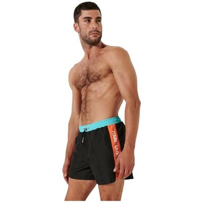 Lagerfeld Uomo Colour Block Short Boardshorts Nero L Lagerfeld Uomo Colour Block Short Boardshorts Nero L