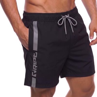 RIPT Performance RIPT Costume Uomo Asciugatura Rapida – Pantaloncini Mare con Rete Interna, Protezione UV50, Boardshort Spiaggia Nuoto Surf Estate (Nero/Grigio, XL) RIPT Performance RIPT Costume Uomo Asciugatura Rapida – Pantaloncini Mare con Rete Interna, Protezione UV50, Boardshort Spiaggia Nuoto Surf Estate (Nero/Grigio, XL)