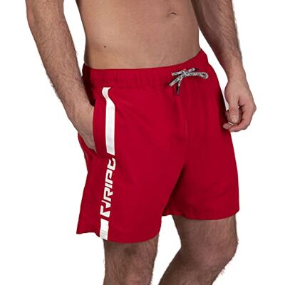 RIPT Performance RIPT Costume Uomo Asciugatura Rapida – Pantaloncini Mare con Rete Interna, Protezione UV50, Boardshort Spiaggia Nuoto Surf Estate (Rosso/Bianco, XL) RIPT Performance RIPT Costume Uomo Asciugatura Rapida – Pantaloncini Mare con Rete Interna, Protezione UV50, Boardshort Spiaggia Nuoto Surf Estate (Rosso/Bianco, XL)