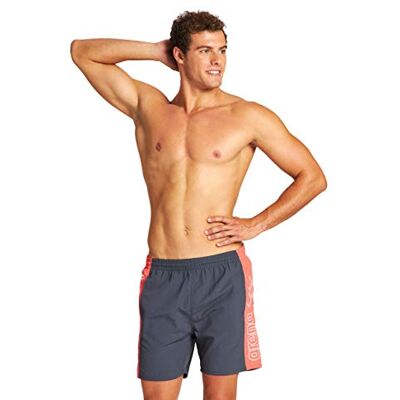 Arena Berryn Bicolor Boxer da Uomo, Asphalt-Floreale-White/Grigio, S Arena Berryn Bicolor Boxer da Uomo, Asphalt-Floreale-White/Grigio, S