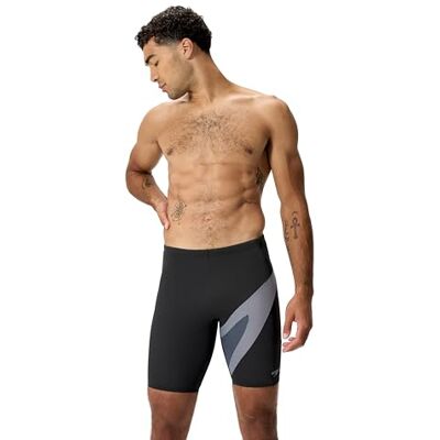 Speedo Hyperboom Jammer da Nuoto per Uomo, Nero, 32 Speedo Hyperboom Jammer da Nuoto per Uomo, Nero, 32