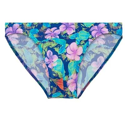 Hom Slip da bagno Micro Balata da uomo, Stampa marina, L Hom Slip da bagno Micro Balata da uomo, Stampa marina, L