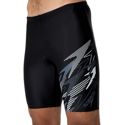 Speedo Medley Logo Jammer da Nuoto per Uomo, Nero, 40 Speedo Medley Logo Jammer da Nuoto per Uomo, Nero, 40