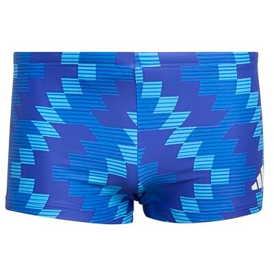 Adidas Uomo Football Inspired Graphic Swim Boxers Swimwear, Lucid Blue, 40 Adidas Uomo Football Inspired Graphic Swim Boxers Swimwear, Lucid Blue, 40