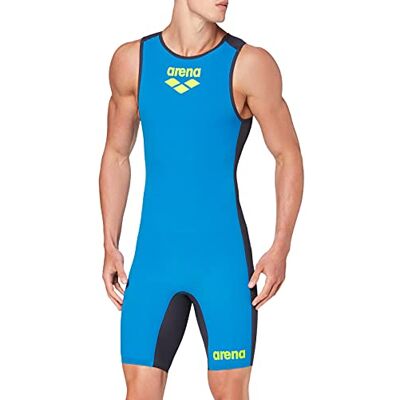 Arena Powerskin Carbon Tuta da Uomo con Zip Posteriore, Uomo, , Fast Blue/Grey, S Arena Powerskin Carbon Tuta da Uomo con Zip Posteriore, Uomo, , Fast Blue/Grey, S