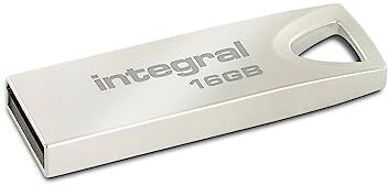 Integral Arc 16GB 16GB USB 2.0 Type-A Metallic USB flash drive USB flash drives (USB 2.0, Type-A, Windows 7 Home Basic, Windows 7 Home Basic x64, Windows 7 Home Premium, Windows 7 Home Premium x64, , Capless, Metallic, 0 60 °C)