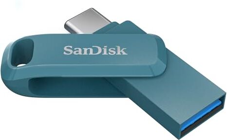 SanDisk 256GB Ultra Dual Drive Go, Unità flash USB Type-C con connettori USB reversibili di Tipo C e Tipo A, fino a 400 MB/s per smartphone, tablet, Mac e computer Navagio Bay