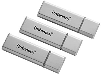 Intenso Alu Line Chiavetta USB 2.0, 3 x 16 GB, colore: Argento