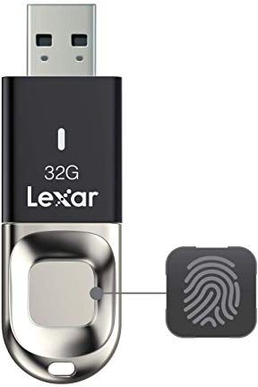 Lexar JumpDrive Fingerprint F35 Chiavetta USB 3.0, 32 GB, Fino a 150 MB/s in Lettura, Memoria USB Stick per PC, Laptop, Esterna, Foto, Video (LJDF3532GBEU)