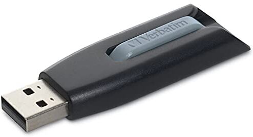 Verbatim 49189 Store 'N' GO V3 Memoria USB portatile 128 GB, Colore: Grigio, Marrone