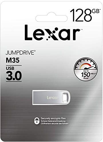 Lexar JUMPDRIVE M35 128GB USB 3.0 SILVER HOUSING UP TO 150MB/S