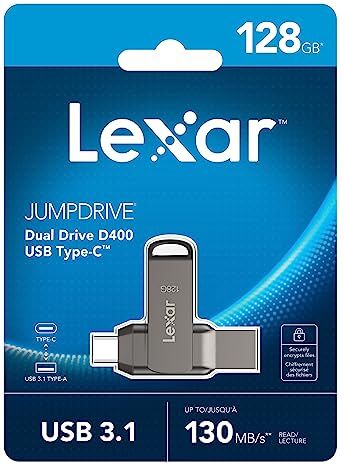 Lexar 128GB  OTG D400 DUAL USB 3.0 TYPE C