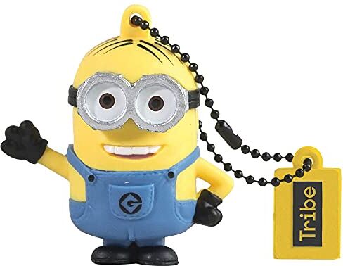 Tribe Chiavetta USB 16 GB Dave Memoria Flash Drive 2.0, Personaggio Originale Minions, Pennetta USB Compatibile con Windows, Linux e Mac