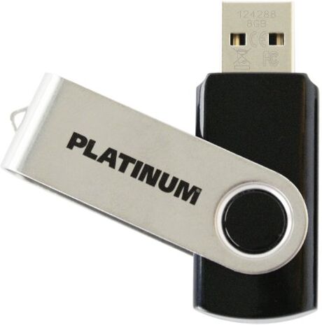 Platinum Bestmedia 8GB Twister USB3.0 unità flash USB USB tipo A 3.0 (3.1 Gen 1) Nero, Argento