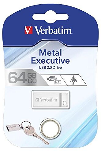 Verbatim 98750 Metal Executive Store'n' go Flash USB 2.0, 64 GB, Argento