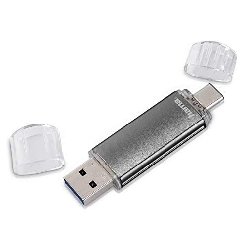 Hama Laeta Twin 128GB USB 2.0/Micro-USB Grigio USB flash drive