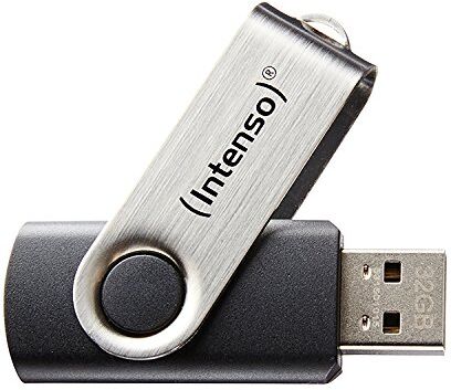 Intenso Basic Line Chiavetta USB da 16 GB Pendrive USB 2.0, Silver/Black