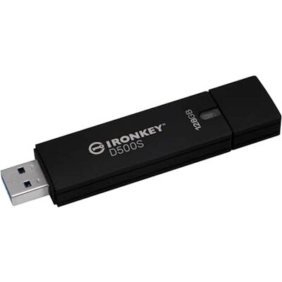 Kingston IronKey D500S Drive flash USB con crittografia hardware 128 GB FIPS 140-3 Lvl 3 (in fase di approvazione) AES-256 IKD500S/128 GB Kingston IronKey D500S Drive flash USB con crittografia hardware 128 GB FIPS 140-3 Lvl 3 (in fase di approvazione) AES-256 IKD500S/128 GB