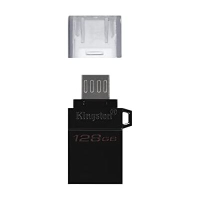 Kingston DataTraveler microDuo3 G2, DTDUO3G2/128GB Drive Flash microUSB e USB Type-A per Android OTG, Nero Kingston DataTraveler microDuo3 G2, DTDUO3G2/128GB Drive Flash microUSB e USB Type-A per Android OTG, Nero