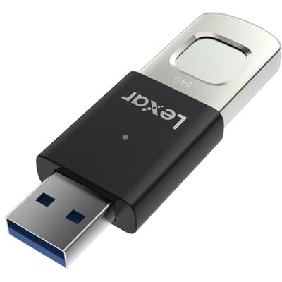 Lexar JumpDrive Fingerprint F35 PRO USB 3.0 Unità Flash 128 GB, fino a 400 MB/s in lettura/300 MB/s in Scrittura, Chiavetta USB, 10 ID impronte digitali consentiti, MemoryStick (LJDF35P128G-RNBNG) Lexar JumpDrive Fingerprint F35 PRO USB 3.0 Unità Flash 128 GB, fino a 400 MB/s in lettura/300 MB/s in Scrittura, Chiavetta USB, 10 ID impronte digitali consentiti, MemoryStick (LJDF35P128G-RNBNG)