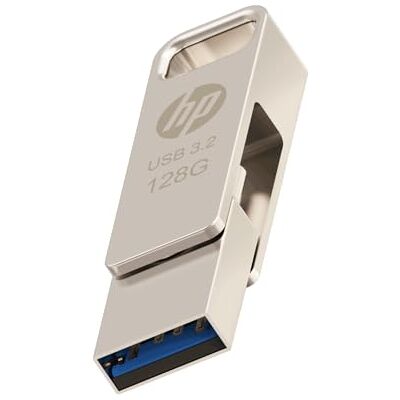 HP x206c 128GB OTG USB 3.2 Type-C/Type-A Metallo, 120MB/s HP x206c 128GB OTG USB 3.2 Type-C/Type-A Metallo, 120MB/s