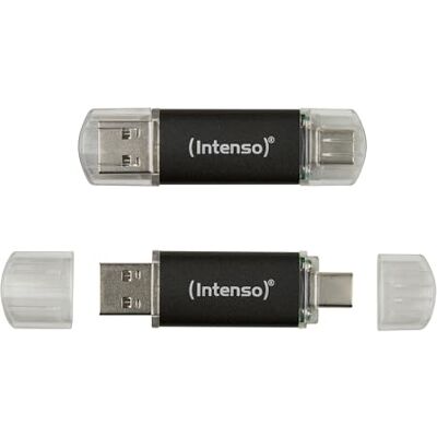 Intenso Twist Line Dual Chiavetta USB 2 X 128 GB – Super Speed USB 3.2 Gen 1x1 fino a 70 MB/s, USB-C e USB-A, antracite Intenso Twist Line Dual Chiavetta USB 2 X 128 GB – Super Speed USB 3.2 Gen 1x1 fino a 70 MB/s, USB-C e USB-A, antracite