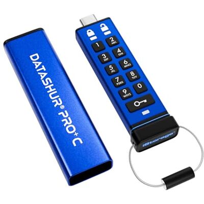 iStorage datAshur PRO+C 32 GB Unità USB Type-C sicura FIPS 140-3 Livello 3 certificato Protezione PIN Adattatore Type-C-A incluso. iStorage datAshur PRO+C 32 GB Unità USB Type-C sicura FIPS 140-3 Livello 3 certificato Protezione PIN Adattatore Type-C-A incluso.