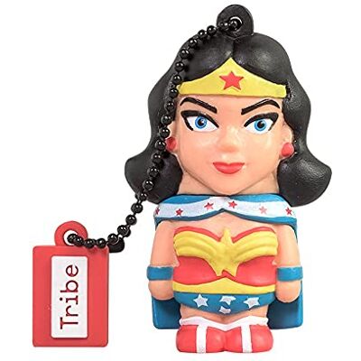 Tribe Chiavetta USB 16 GB Wonder Woman Memoria Flash Drive 2.0, Personaggio Originale DC Comics, Pennetta USB Compatibile con Windows, Linux e Mac Tribe Chiavetta USB 16 GB Wonder Woman Memoria Flash Drive 2.0, Personaggio Originale DC Comics, Pennetta USB Compatibile con Windows, Linux e Mac