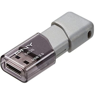 PNY 64Gb USB 3 64Gb USB 3 (3.1 Gen 1) Numero di Grucce Argento Unità Flash USB PNY 64Gb USB 3 64Gb USB 3 (3.1 Gen 1) Numero di Grucce Argento Unità Flash USB