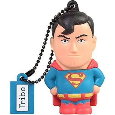 Tribe Chiavetta USB 16 GB Superman Memoria Flash Drive 2.0, Personaggio Originale DC Comics, Pennetta USB Compatibile con Windows, Linux e Mac Tribe Chiavetta USB 16 GB Superman Memoria Flash Drive 2.0, Personaggio Originale DC Comics, Pennetta USB Compatibile con Windows, Linux e Mac