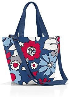 Reisenthel shopper Spaziosa borsa della spesa ed elegante borsetta in uno Realizzata in materiale idrorepellente, Couleur:florist indigo