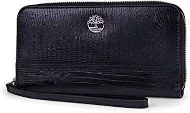 Timberland Pochette da donna in pelle RFID con cerniera a portafoglio con cinturino da polso