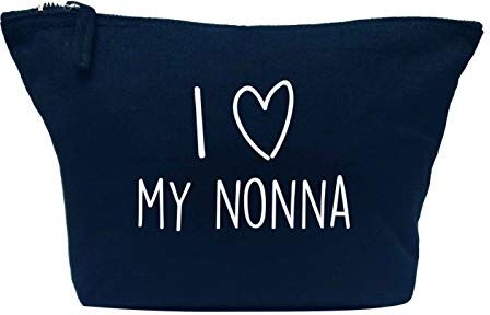 Creative Flox Borsa per trucco creativa, motivo: "I Love my Nonna Navy