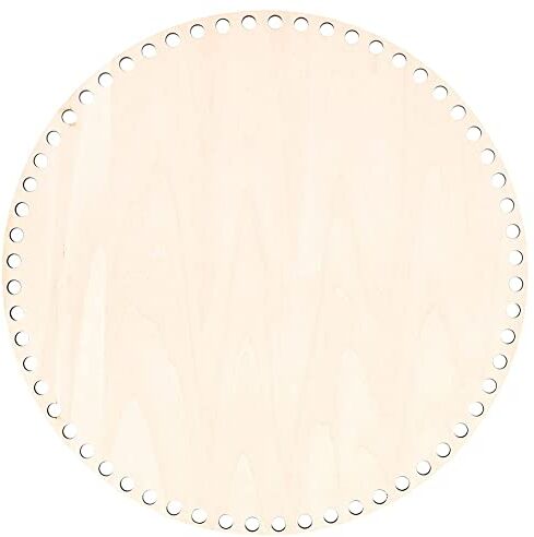 SameeHome Fondo di Cesto di Naturale 30 Cm Foro Base Circolare Bianco per DIY Uncinetto Borsa di Lavanderia Modellatore di Fondo