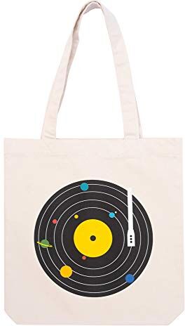 Grupo Erik Borsa shopper cotone Across the Universe, borsa riutilizzabile per la spesa, 39x37 cm, vinyl