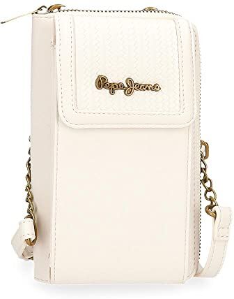 Pepe Jeans Borsa a tracolla  Lena Portacellulare Bianco 11x17,5x2,5 cm Pelle sintetica