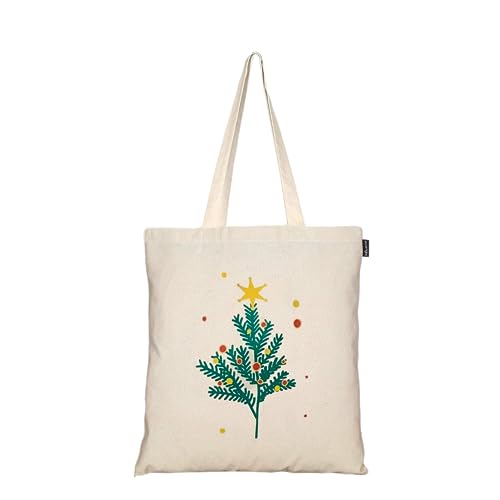 Eco Right Borsa Stoffa Shopper, Cotone Tote Bag, Borsa Donna, Borsa tote Tracolla cotone e tela con manici stampa, Borsa shopper riutilizzabile ecocompatibile lavabile