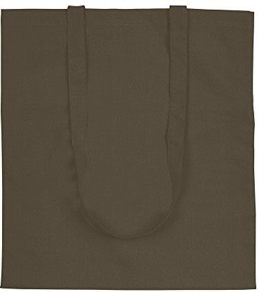 eBuyGB 1205801 – 10 Shopping Tote Borsa a Tracolla, Cotone, Marrone, 31.19 x 24.1 x 5 cm