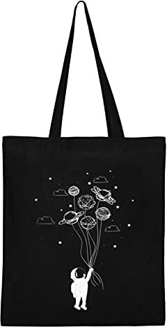 Eco Right Borsa Stoffa Shopper, Cotone Tote Bag, Borsa Donna, Borsa tote Tracolla cotone e tela con manici stampa, Borsa shopper riutilizzabile ecocompatibile lavabile