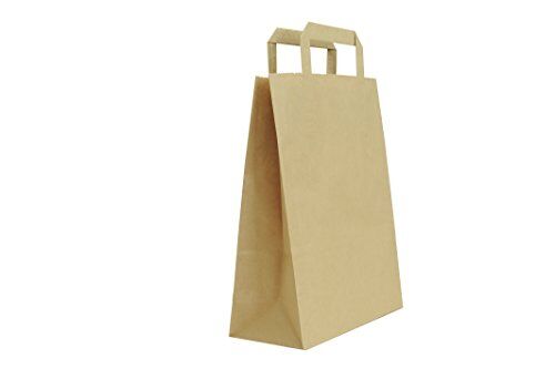 Carte Dozio Shopper in Kraft Color Avana, Maniglia Piatta, F.To Cm 18+8X24, Cf 25 Pz