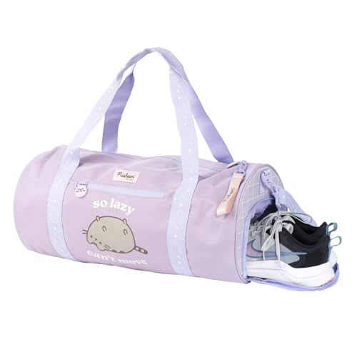 Grupo Erik : Borsone Palestra Pusheen the Cat   Borsa Sportiva Pusheen, 30 x 50 x 25 cm, Tracolla regolabile e dobbia cerniera, Borsa Lilla Ragazza, Borsa Pusheen