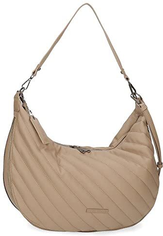 Pepe Jeans Kylie Borsa a spalla Beige 42x27x7 cm Ecopelle, Beige, Borsa a tracolla