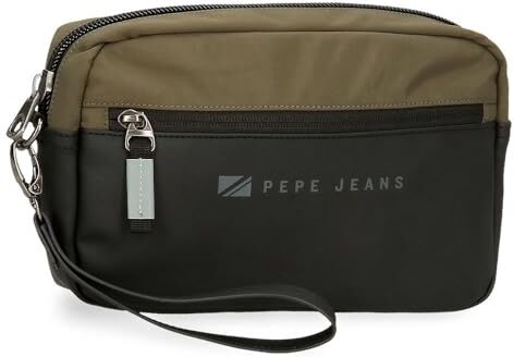 Pepe Jeans Jarvis Borsa a Mano Verde 24,5 x 15 x 6 cm Pelle sintetica e poliestere L by Joumma Bags, Verde, Borsa a mano