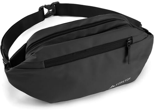 FORETOY Marsupio Uomo e Donna, Marsupio Impermeabile, Marsupio Unisex Fanny Pack Bag con Borsa per Bottiglie, Borsa a Tracolla Cintura Regolabile per Sportivo Running Ciclismo Campeggio Viaggio Corsa