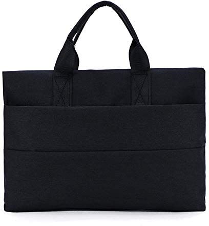 YUANYOULI Unisex eleganti borse business cartella del computer portatile tela borsa portatile del sacchetto di colore classica borsa casuale per Business/college/donne/uomini,nero