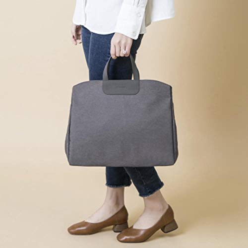 YUANYOULI Donne di Tela Sacco di Carta A4 capacità Valigetta Super Grande per Borse per Portatili Mamma Donne 15 Spalla Messenger Bag,Grigio Scuro