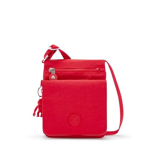 Kipling NEW ELDORADO, Borsa Tracolla Piccola, Molteplici Scomparti, 19.5 cm, 1 L, Rosso (Red Rouge)